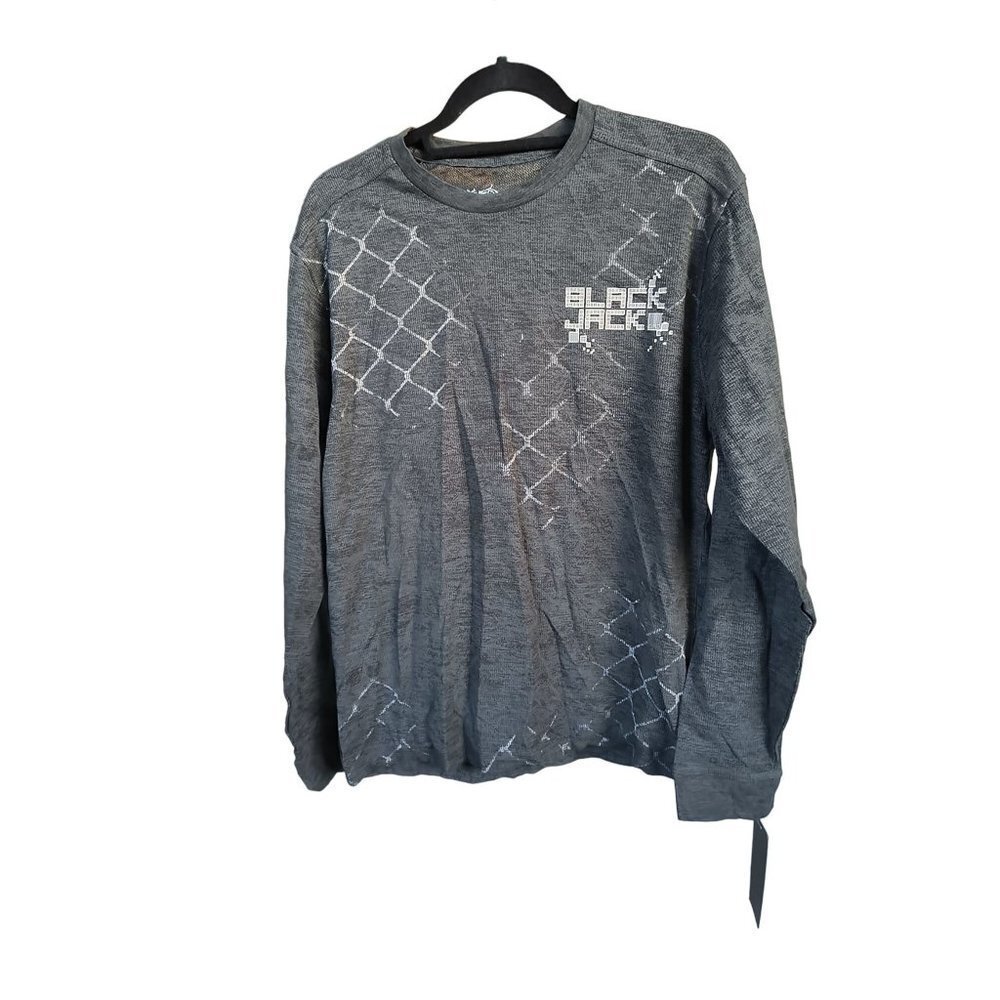 NWT  BLACK‎ JACK Long Sleeve Thermal Crew Chainlink Size Large